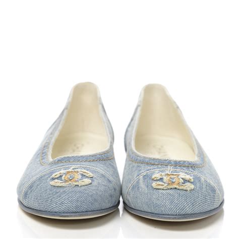 chanel bailarina|chanel denim ballet flats.